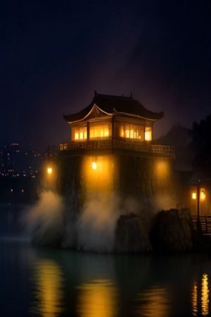 泰国悬疑犯罪剧海报，侦探在雨夜城市追踪线索，泰剧网收录高清版本